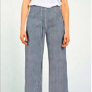 Loup railroad stripe Simone wide leg jeans size S